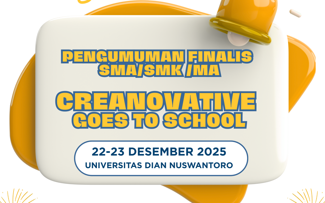 Resmi Diumumkan! Finalis Creanovative Goes to School SMA/SMK/MA